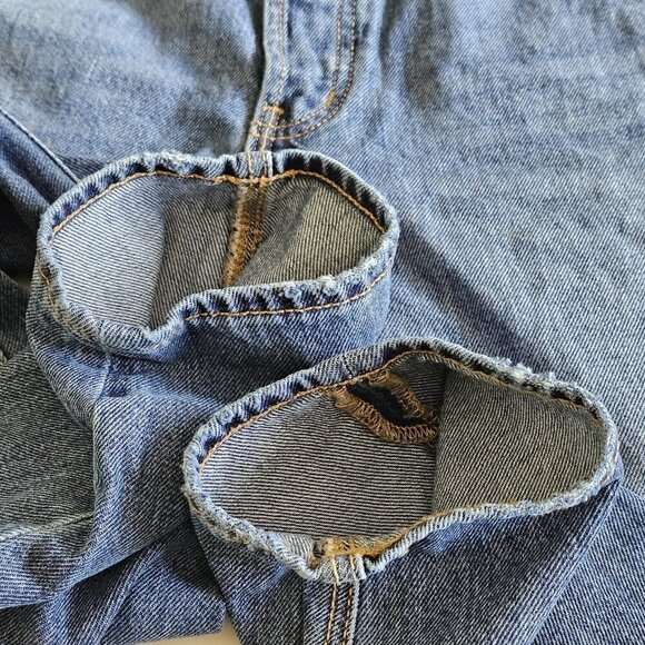 Old Navy Jean Women 12 Blue Slouchy Taper High Rise Cropped Cotton Cottage Denim - Picture 13 of 16